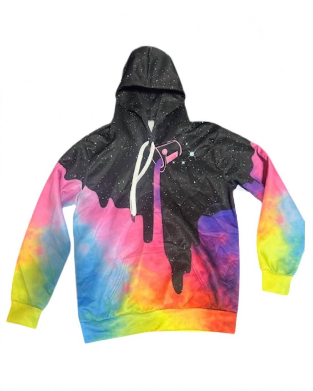 NEW BLACK JACK unisex paint splatter t-shirt in multi color